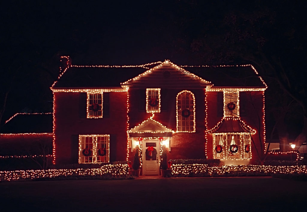 beautiful Christmas lights. They are not possessing a fire hazaard at the moment. Christmas lights on a house