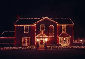 beautiful Christmas lights. They are not possessing a fire hazaard at the moment. Christmas lights on a house